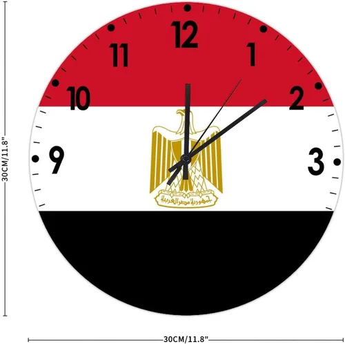 Miniatura 119 de Cheyan Reloj de pared con bandera de Canadá de 12 pulgadas, silencioso, sin tictac, de PVC, funciona con pilas, reloj redondo decorativo, regalo