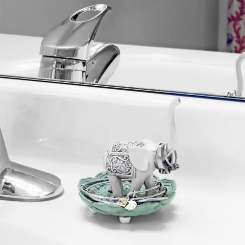 Miniatura 8 de Evelots Soporte para anillos-Buena Suerte Elefante-Joyería-CuencoSoporte-PendienteCollares