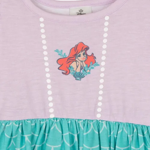 Miniatura 5 de Disney Vestido de princesa con cuello cuadrado y volantes para niñas pequeñas y adultas, tallas de 2T a 2XL