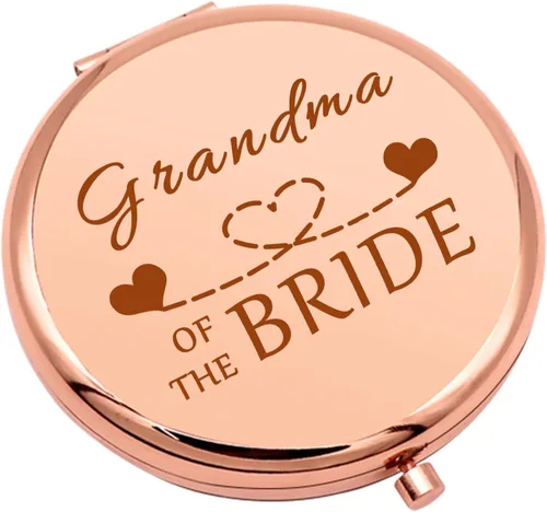 Regalos para la abuela de la novia, regalos de fiesta de boda, regalo de agradecimiento, espejo compacto para abuela, regalo de boda, espejo de