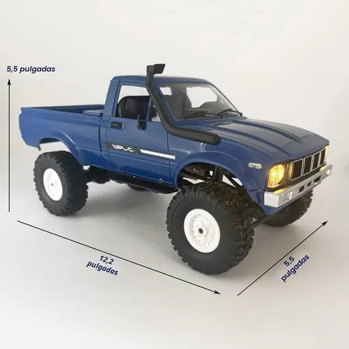 Miniatura 6 de RC Crawler WPL C24 RC Rock Crawler RC Camión 4x4 Todo Terreno RTR, Camión de Control Remoto a Escala 1/16 Todo Terreno 2.4 Ghz con Dirección