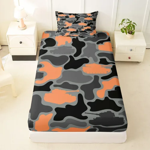 Miniatura 34 de Erosebridal Camouflage Sheets for Boys Girls Game Console Fitted Sheet,3D Gamer Controller Kids Bedding Sets Army Camo Bed Sets Twin 2 Piece