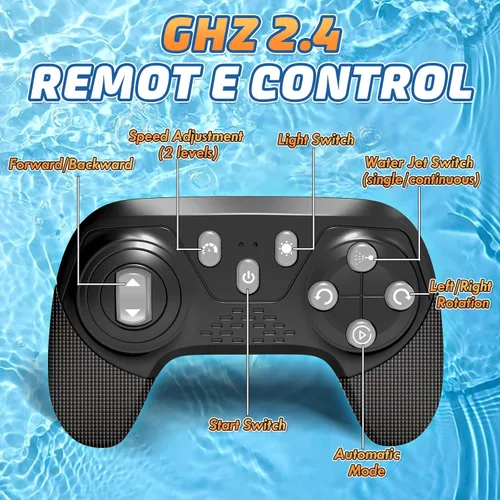 Miniatura 9 de Lehoo Castle Auto de control remoto anfibio, autos RC 4WD para niños de 8 a 12 años con pistola de agua, barco de control remoto para niños