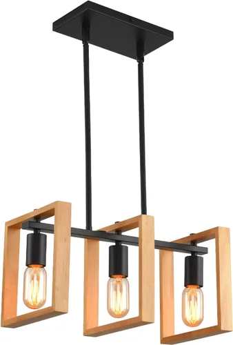 Miniatura 9 de Lámpara colgante de granja, luces colgantes negras para isla de cocina, lámpara colgante industrial con pantalla de luz, iluminación colgante
