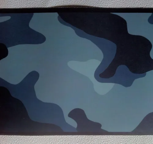 Miniatura 5 de Papel pintado camuflaje camuflaje pared frontera - azul