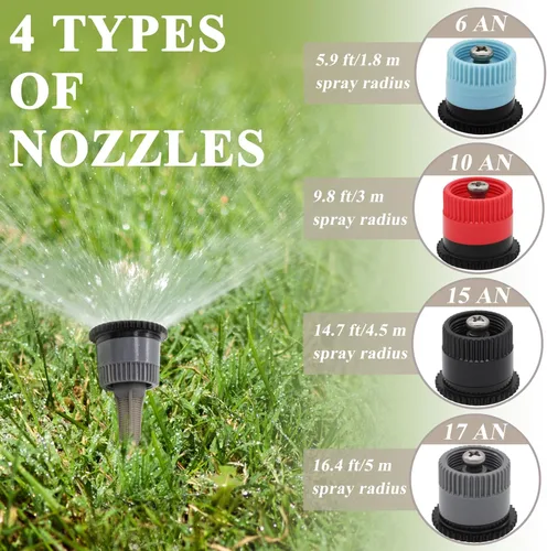 Miniatura 3 de 16 cabezales de rociadores emergentes de repuesto de boquilla de arco variable para cazador, RainBird, boquilla de riego ajustable, cabezales