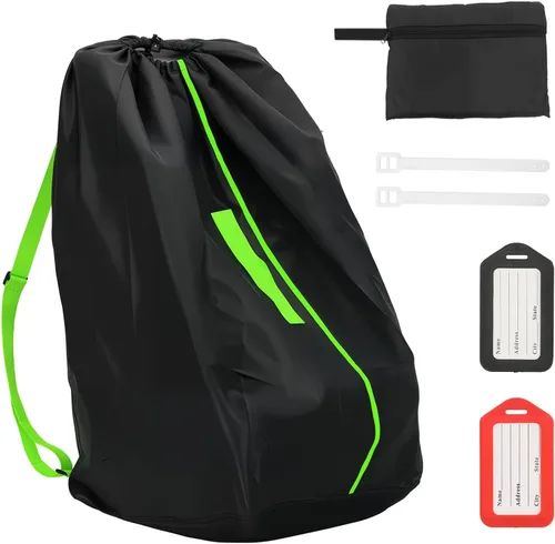 Bolsas de asiento de coche para viajes en avión, bolsa de control de puerta, bolsa de viaje duradera con correas de hombro gruesas y 2 etiquetas de