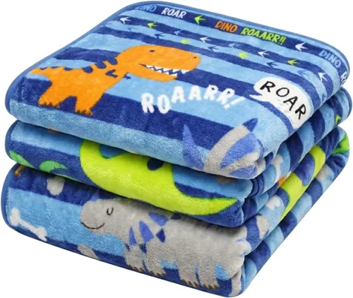 Miniatura 8 de EVERYDAY KIDS Manta para Niños Pequeños - 30" por 40" - Roarin Dinos - Súper Suave, Afelpada, Cálida y Cómoda Dinosaurios