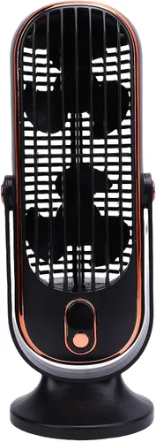 FOSA Ventilador de torre de mesa, ventilador de torre de escritorio, ventiladores duales, pantalla LED de 5 velocidades, ventilador eléctrico