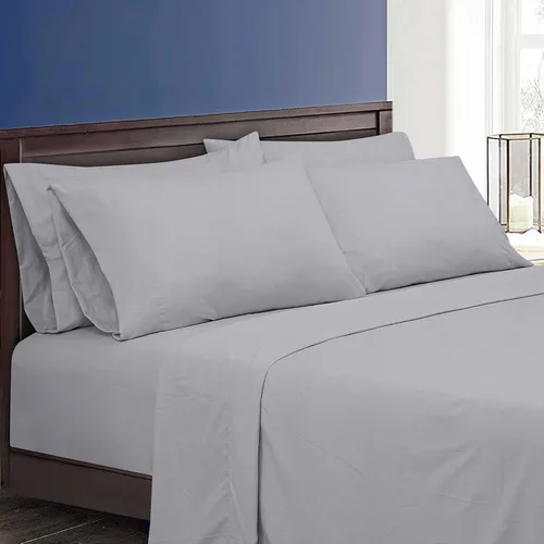 Miniatura 252 de ROYALE LINENS Juego de sábanas Cal King de 4 piezas, ropa de cama de microfibra suave cepillada de 1800 hilos, 1 sábana bajera, 1 sábana encimera, 2