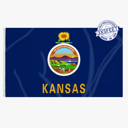 Miniatura 21 de AMZFLAG Wyoming State Flag 3x5 ft Outdoor, Heavy Duty WY Wyoming Flags with 2 Brass Grommets, Patriotic Double Sided State of Wyoming Flag 3 Ply