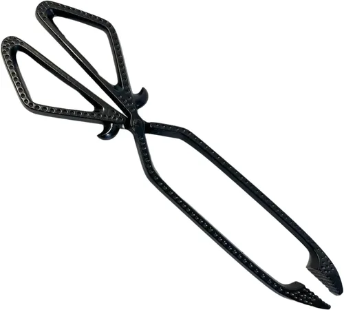 Pinzas de metal para troncos y carbón para chimenea, chimenea, chimenea, hoguera, horno de pizza, fuego interior y exterior, póker para quemador de
