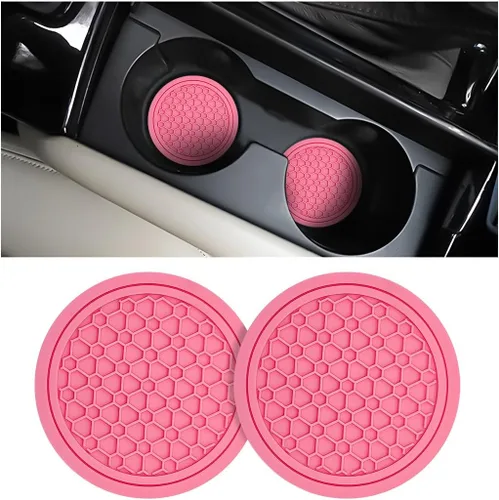 Miniatura 14 de Mandark 2 piezas posavasos para portavasos de automóvil, almohadillas antideslizantes de 2.75 pulgadas para insertar en portabotellas de agua