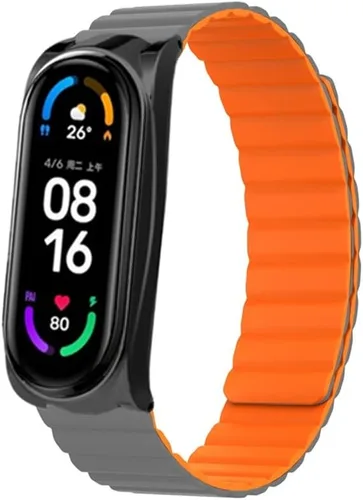 Miniatura 6 de Correa compatible con Xiaomi Mi Band 5, correa de silicona KangPlus con cierre magnético para mujeres y hombres, ajustable de 5.5-8.1 pulgadas, Azul