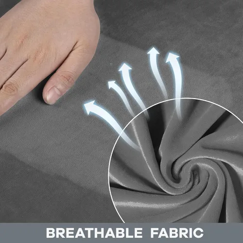 Miniatura 3 de WEERRW Funda de sofá de terciopelo, funda de sofá de alta elasticidad con espuma antideslizante y parte inferior elástica, protector de muebles