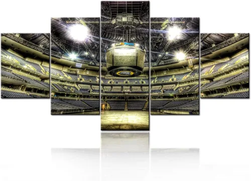 Miniatura 36 de Decoración de sala deportiva Memphis Grizzlies Imágenes para sala de estar, el foro FedEx en Memphis, pinturas de Tennessee, 5 piezas, lienzo, arte