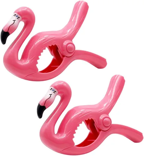 Miniatura 15 de Juego de 2 clips de toalla de playa para playa, piscina y sillas de crucero, pasadores de ropa de plástico, soportes para toallas de playa, clips