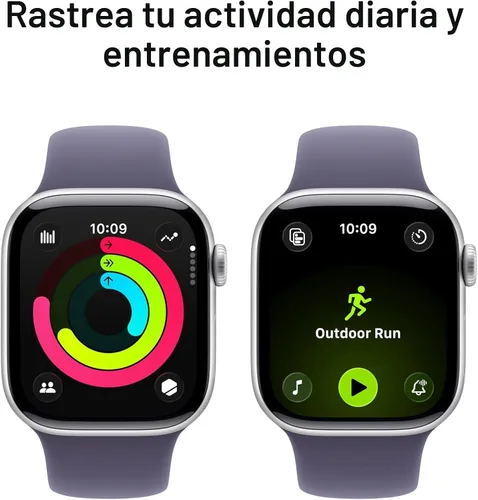 Miniatura 3 de Apple Reloj inteligente de la serie 11 [GPS de 1.654 in] con caja de aluminio plateado con correa deportiva de niebla morada - S/M. Puntuación