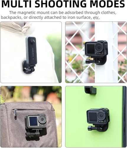 Miniatura 5 de BTG Soporte magnético para montaje de cuello con patio para DJI OSMO 360/Action 5 Pro 4 3/Insta 360 Go Ultra 3S X4 X5/Pocket 4 3 Accesorios