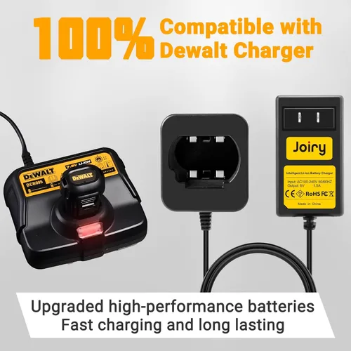 Miniatura 7 de Joiry Batería de repuesto de iones de litio de 8 V 2000 mAh con mayor seguridad y mayor tiempo de funcionamiento, compatible con herramientas