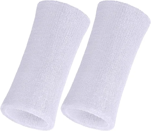Miniatura 15 de WILLBOND 2 muñequeras de 6 pulgadas para hombres y mujeres, bandas de algodón atléticas de humedad para tenis, baloncesto, correr
