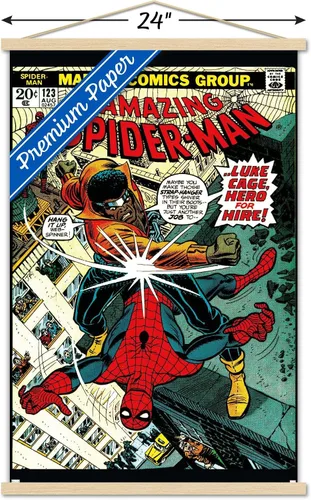 Miniatura 3 de Trends International Marvel Comics Amazing Spider-Man #123 - Póster de pared, 22.37 x 34.00 pulgadas, paquete de impresión premium y colgador