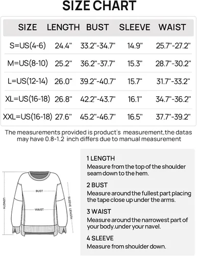 Miniatura 6 de MEROKEETY Sudadera holgada casual de manga larga tipo farol para mujer, cuello redondo, abertura lateral, 2023