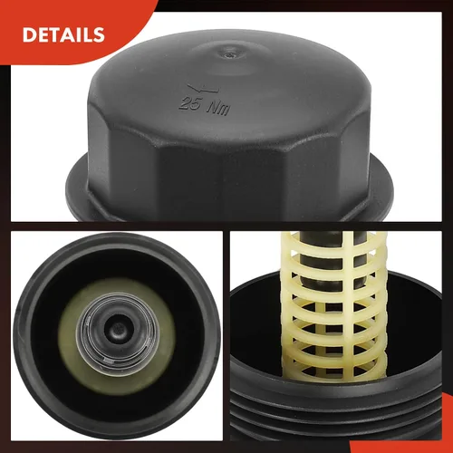 Miniatura 6 de A-Premium Conjunto de tapa de carcasa de filtro de aceite compatible con Mercedes-Benz E250 2014-2016, GLK250 2013-2015, GLE300d 2016, Sprinter 2500