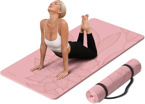 PAIDU Esterilla de Yoga Grande - 72' x 36' x 0.4' Ancho Extra y Grueso, Cómodo, Antideslizante Esterilla de Ejercicio - Funciona Genial en Todos los