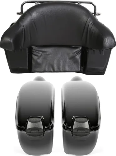Miniatura 6 de ECOTRIC - Alforjas rígidas extendidas de 5 pulgadas para maletero, compatibles con todos los modelos Harley Davidson Road King Glide Softail Touring