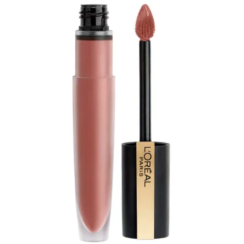 L'Oréal Paris Makeup Rouge Signature - Pinta labios de larga duración acabado mate, ultraligero, ultracómodo, color de pigmento alto, aplicador para