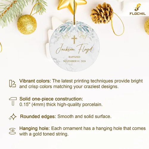 Miniatura 6 de FLOCHIL Adorno personalizado para la primera Navidad del bebé 2024, adorno de la primera Navidad de los bebés 2024, regalo para niños, niñas, bebés