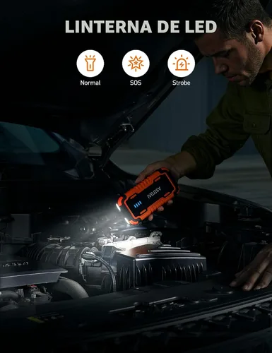Miniatura 7 de AstroAI S8 Ultra 4000A arrancador de coche, caja de salto hasta todos los motores de gasolina y diésel de 12L, banco de energía portátil de 12 V