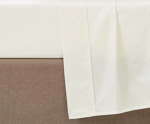 Miniatura 6 de Linen Closet Juego de sábanas de 4 piezas, 100% algodón, tamaño matrimonial, color marfil, 400 hilos, tejido satinado, sábana bajera de bolsillo
