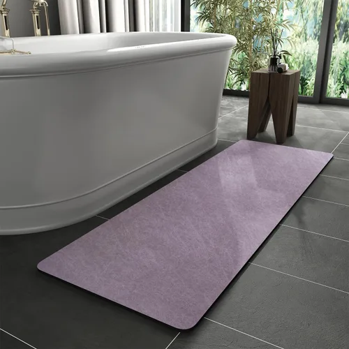 Miniatura 12 de MontVoo -Tapete de baño-Alfombras de baño delgadas antideslizantes para debajo de la puerta- Superficie de gamuza sintética absorbente, de secado