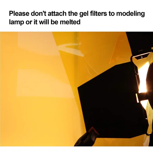 Miniatura 3 de Selens 4 piezas de filtros de geles de iluminación de 16 x 20 pulgadas, película de corrección de color naranja, hojas de plástico, CTO completo 4