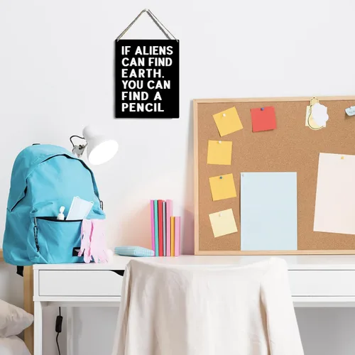 Miniatura 5 de MIOOKISS Decoración de aula de matemáticas inglesas, regalos geniales para profesores de inglés masculinos y mujeres, decoración retro para colgar