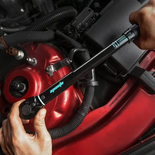 Miniatura 3 de EPAuto Llave dinamométrica de clic de transmisión de 3/8 pulgadas, 10-80 ft-lb / 13.6-108.5 Nm, negro