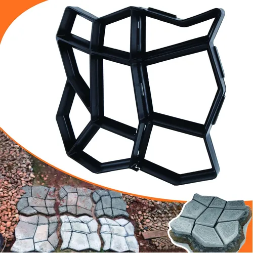 Miniatura 7 de Avalution Talla Grande 20"x20"x1.8" Creador de Caminos Molde de Piedra de Concreto Pathmate Reutilizable Adoquín de Piedra para Césped Patio Jardín