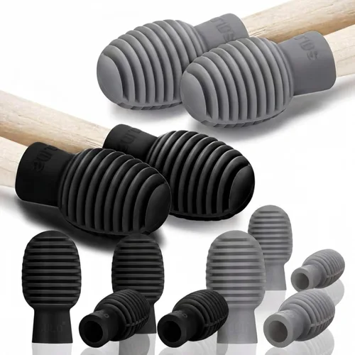 Frienda Paquete de 8 amortiguadores de puntas silenciosas para baquetas silenciosas, puntas de silicona para reemplazar tus almohadillas de práctica