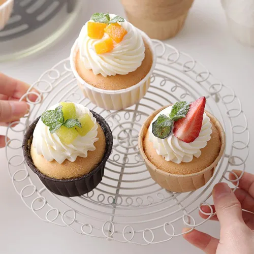 Miniatura 6 de 200 forros para magdalenas, tamaño estándar, tazas para hornear, envoltorios a prueba de grasa, soportes de papel para cupcakes para bodas, fiestas