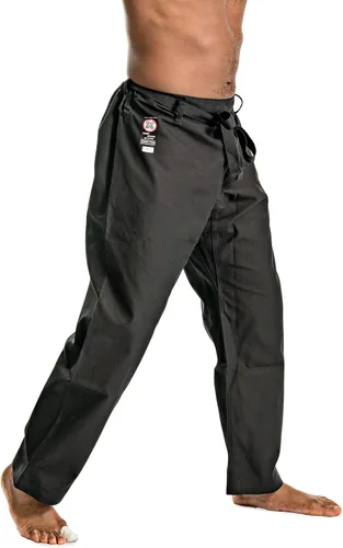 Miniatura 7 de Ronin - Pantalones de karate pesados, color negro, blanco o camuflaje, 100% algodón, 12 onzas, cintura tradicional con cordón