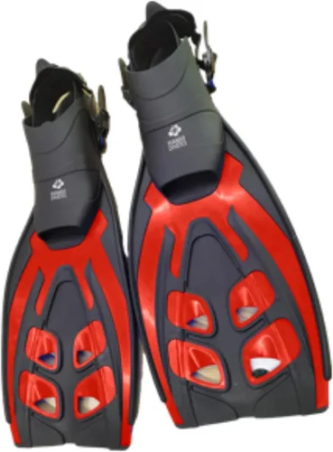Miniatura 6 de Hawaii Divers Deep Sea Adult - Snorkeling Set, Tempered Glass Snorkel Mask, Dry-Top Snorkel Gear, Adjustable Fins Rojo