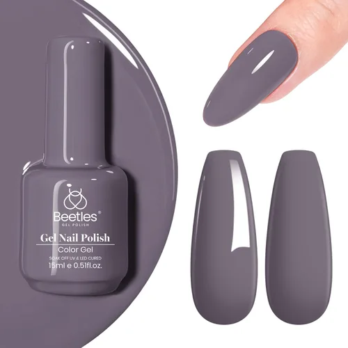 Miniatura 78 de Beetles - Esmalte de uñas de gel verde luminoso que brilla en la oscuridad, esmalte de uñas de gel que se absorbe con lámpara LED UV, arte de uñas
