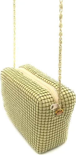 Miniatura 5 de Bolso de noche de malla metálica XS para mujer, Beige