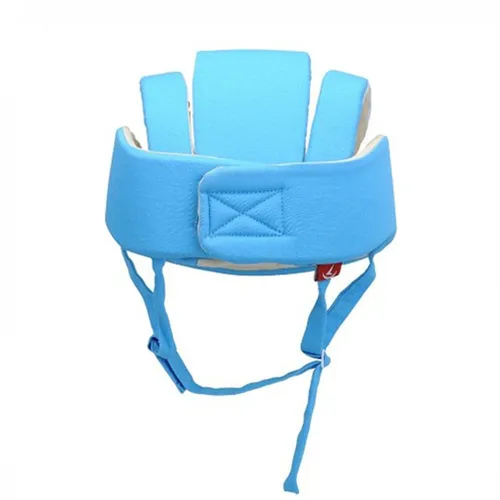 Miniatura 2 de Casco de seguridad ajustable para bebé, protección para la cabeza, sombrero de protección para andar en bicicleta, caminar y gatear (azul)