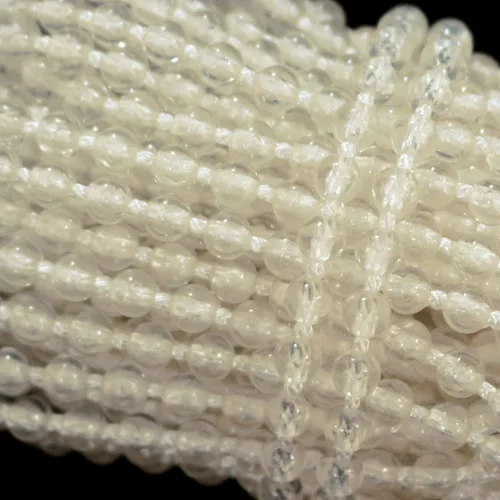 Miniatura 2 de FQTANJU Cordón de cadena con cuentas enrollables, cadena de plástico beige transparente de 10 yardas, repuesto para persianas romanas, cuerda