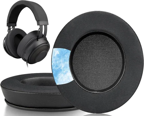 Miniatura 8 de SOULWIT Almohadillas de repuesto de gel refrigerante, para Razer Kraken 2019/Tournament Edition/Ultimate/Kitty, almohadillas para auriculares Negro