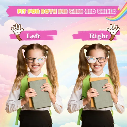 Miniatura 6 de 8 parches de ojos para niños y niñas, parche para ojos para gafas sobre la lente, parche reutilizable de dibujos animados para niños pequeños