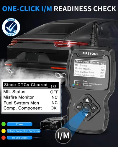 Miniatura 4 de Escáner OBD2 para automóvil FIRSTOOL, lector de código de diagnóstico OBD2 con preparación I/M, probador de batería, luz de control del motor